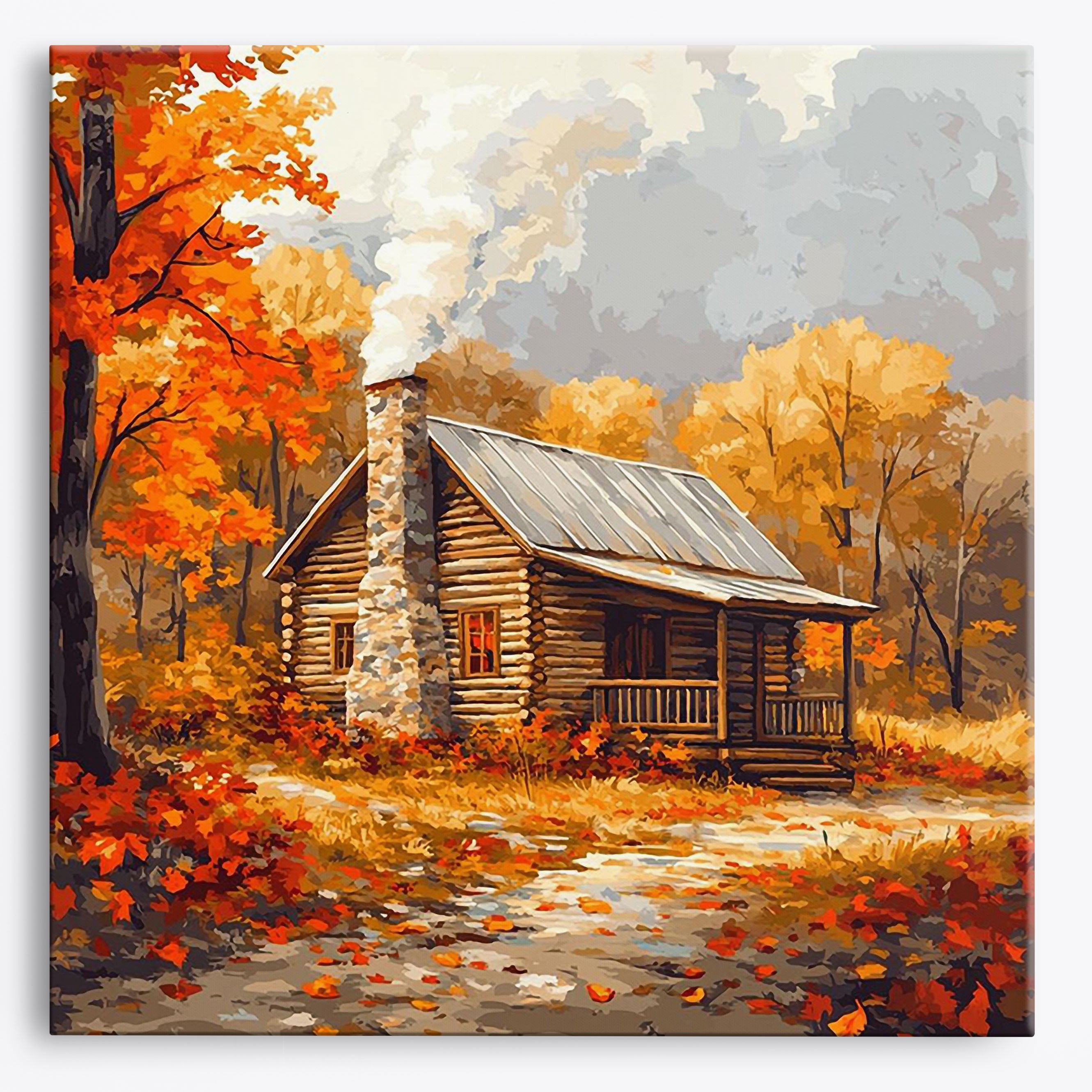 Fireside Haven No Frame / Regular (15.75"x15.75"/40x40cm) / 24 colors