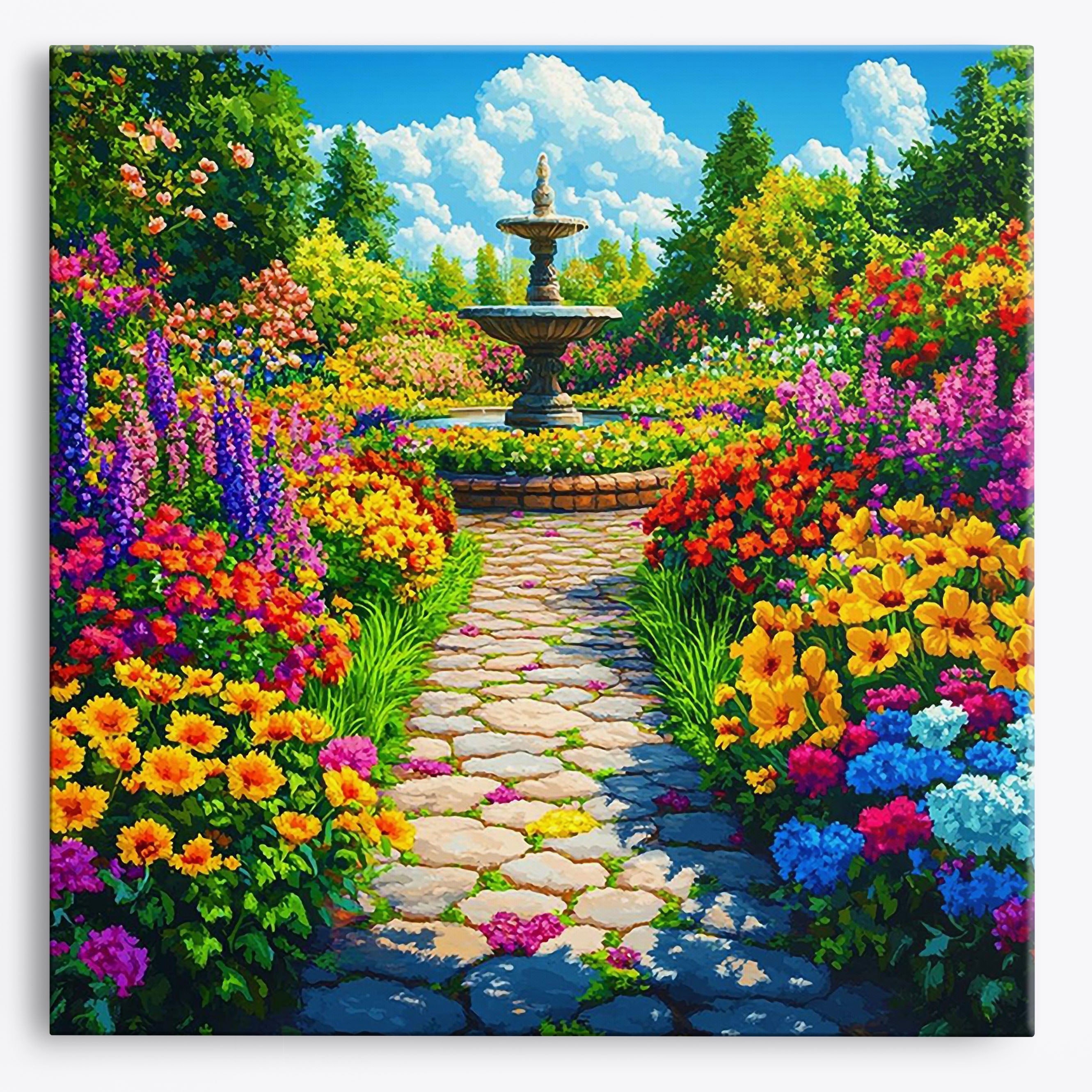 Floral Journey No Frame / Regular (15.75"x15.75"/40x40cm) / 24 colors