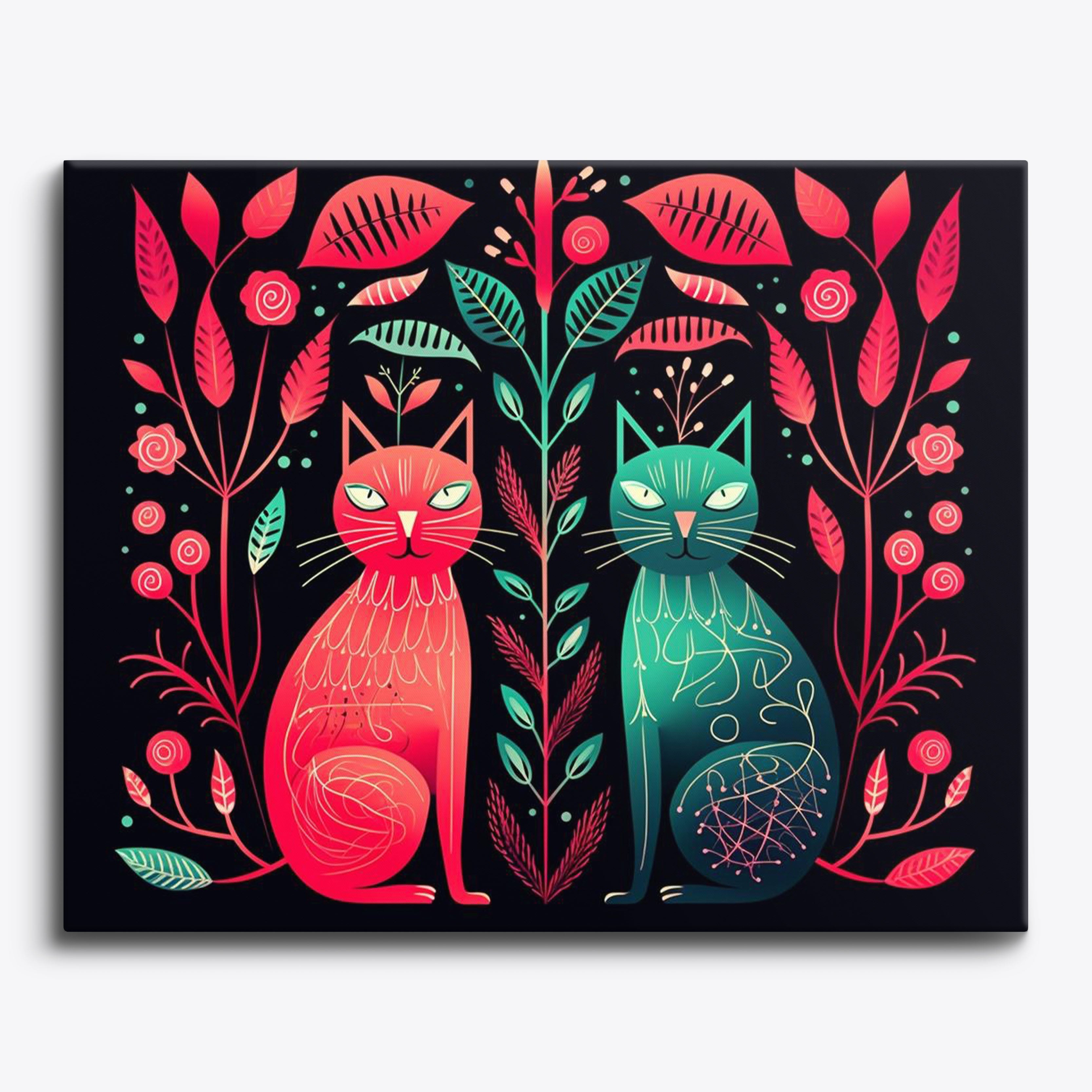 Folklore Cats No Frame / 24 colors