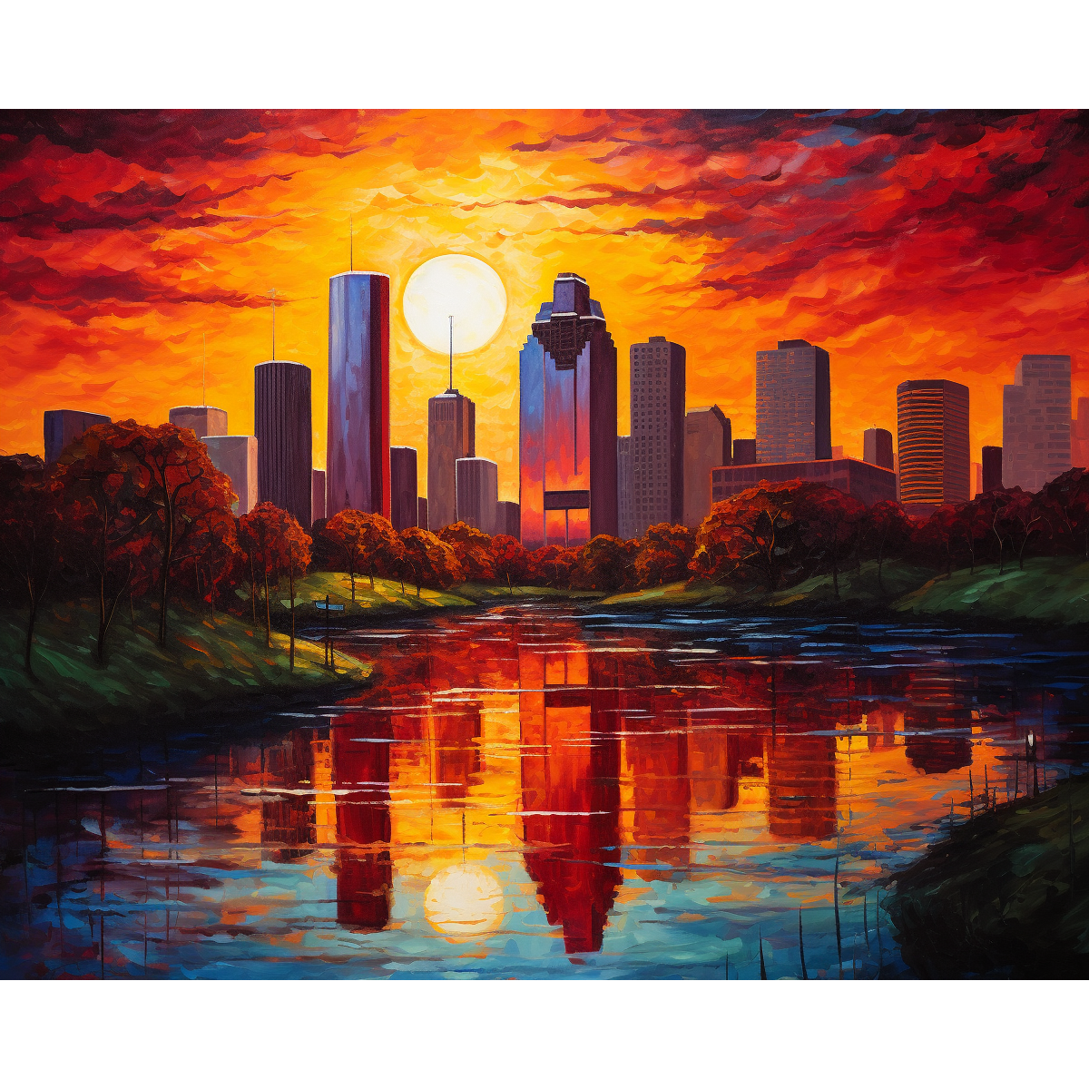Houston-Sonnenuntergang