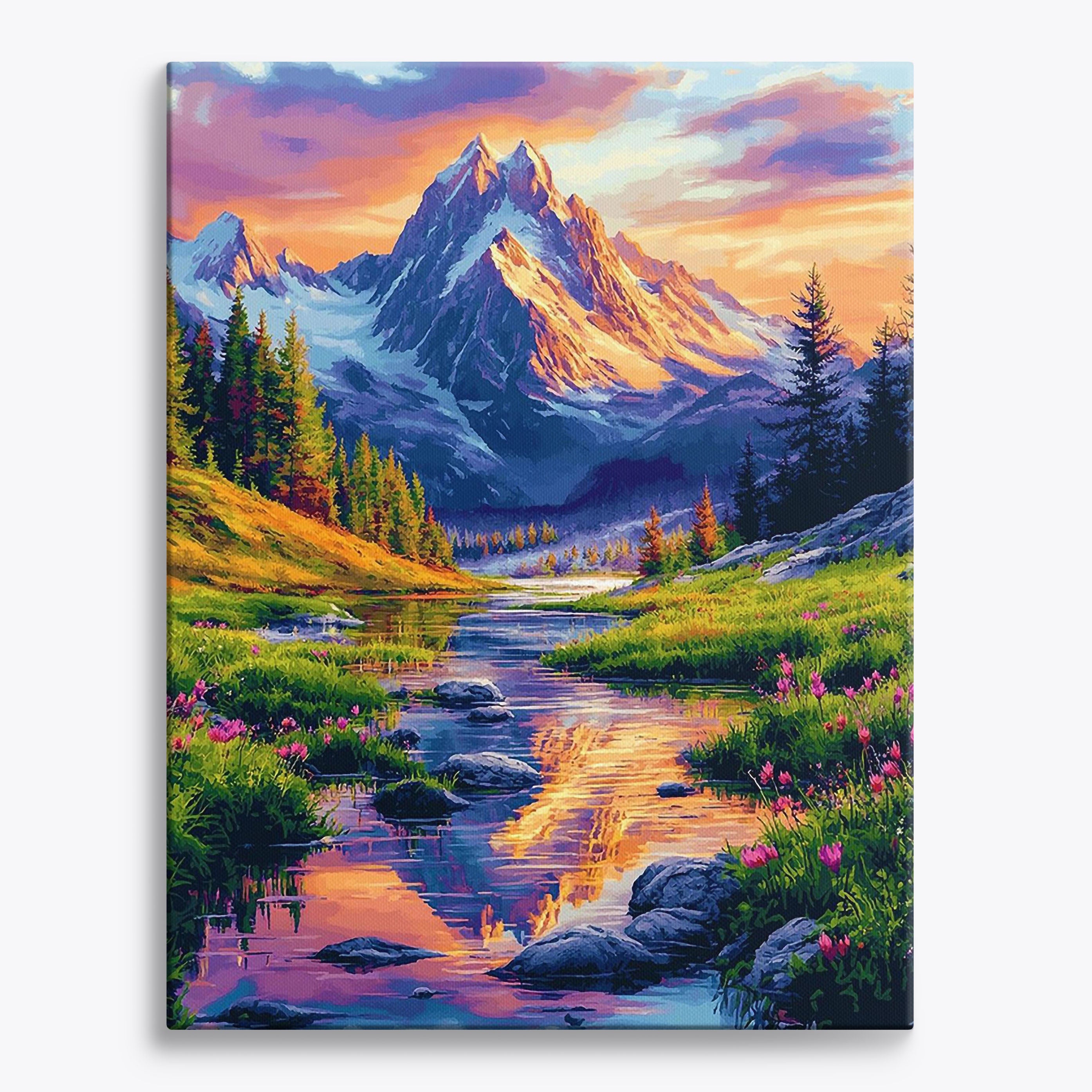 Pink Peaks Dawn No Frame / Regular (19.7"x15.75"/50x40cm) / 24 colors