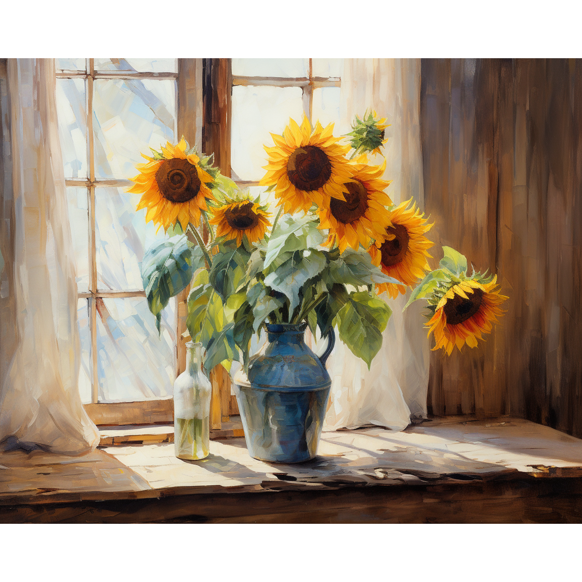 Sonnenblumen Fensterlicht