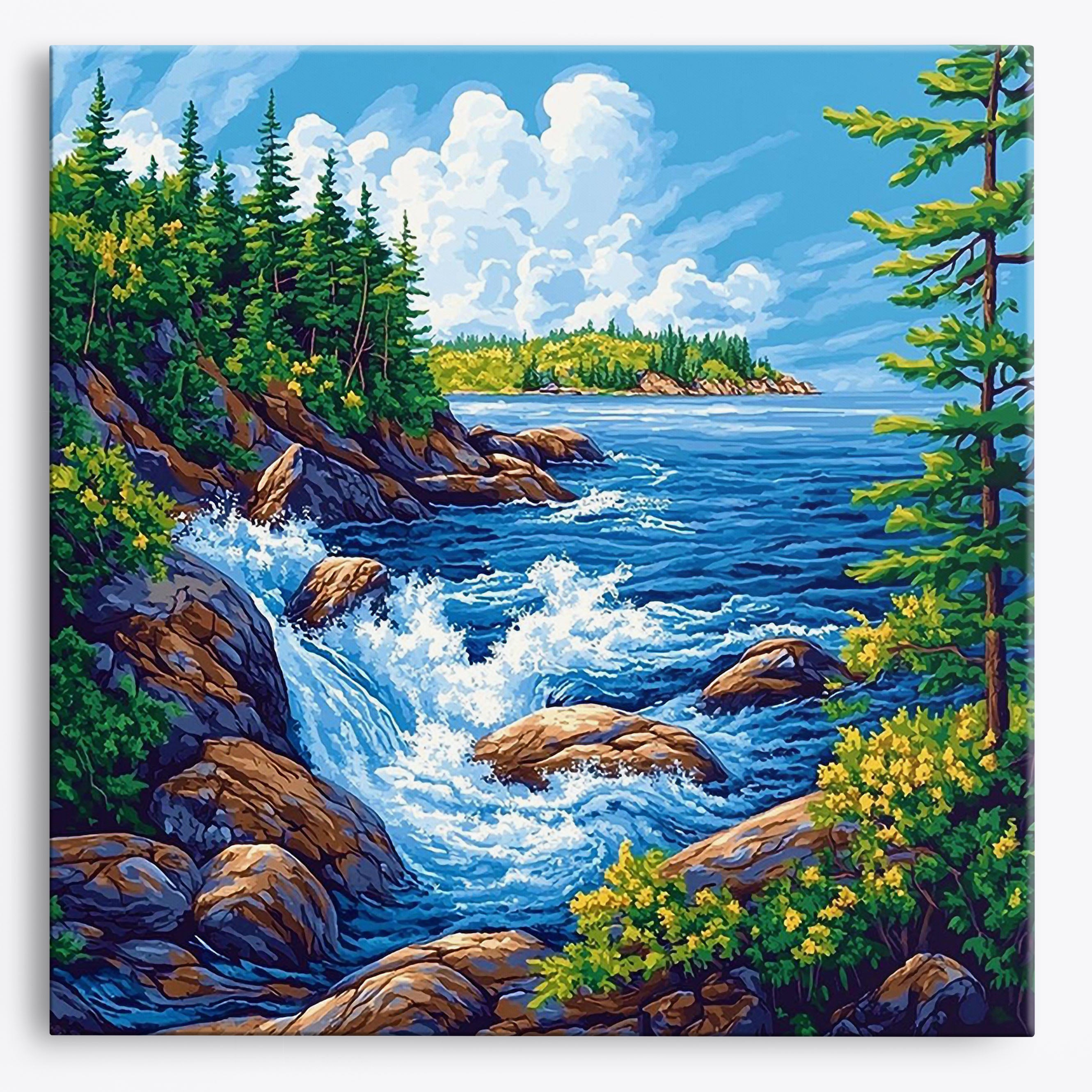 Tranquil Isle No Frame / Regular (15.75"x15.75"/40x40cm) / 24 colors