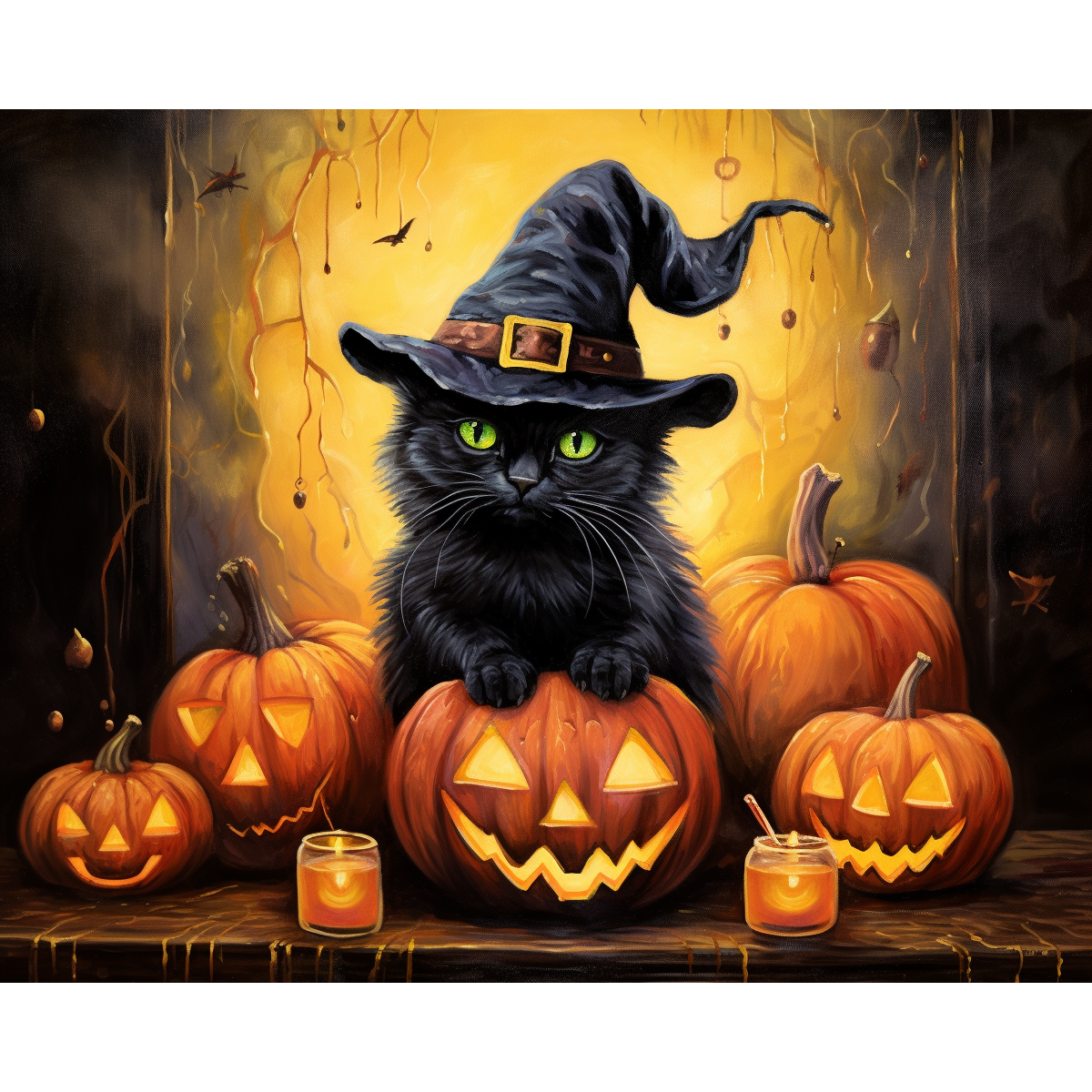Halloween der schwarzen Katze