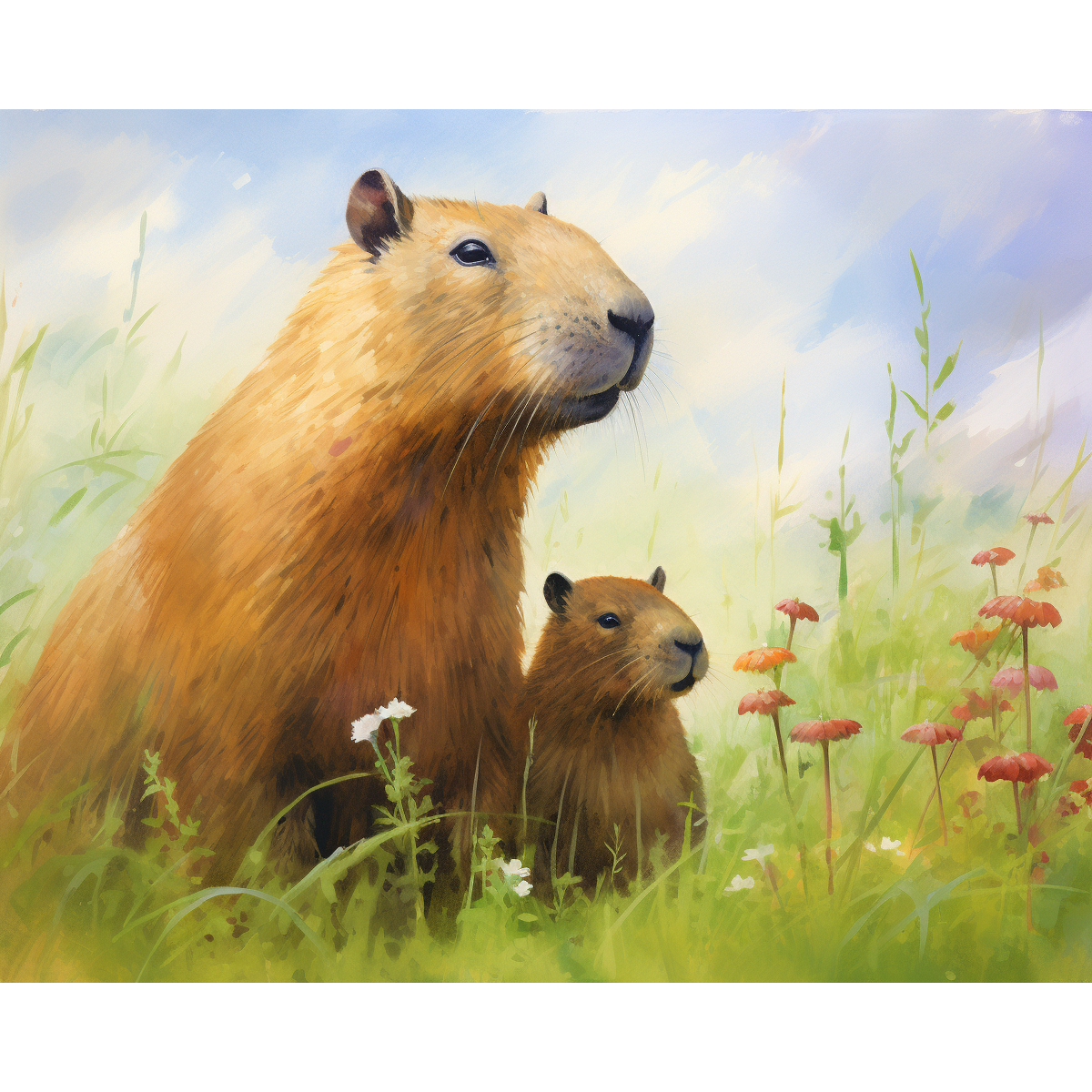 Capybara-Wiese Gelassenheit