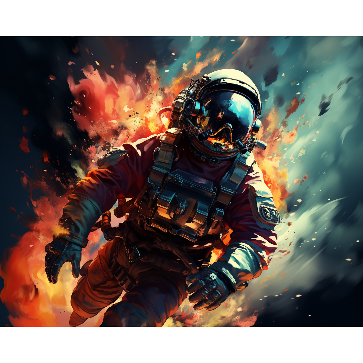 Flammender Astronaut
