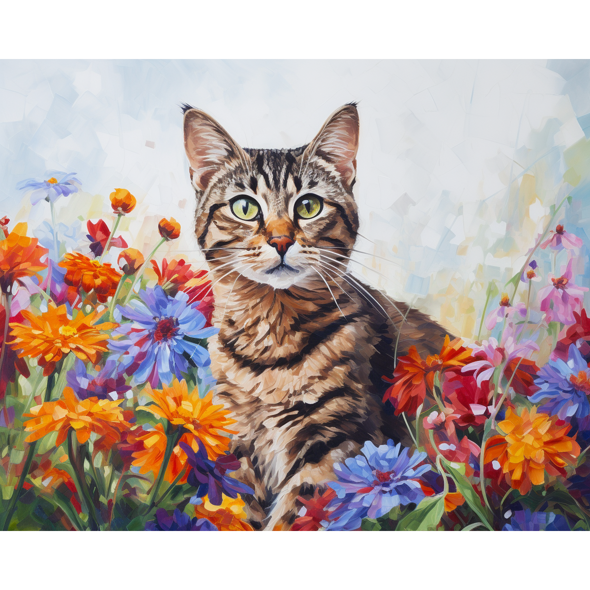 Florale Chartreux-Katze
