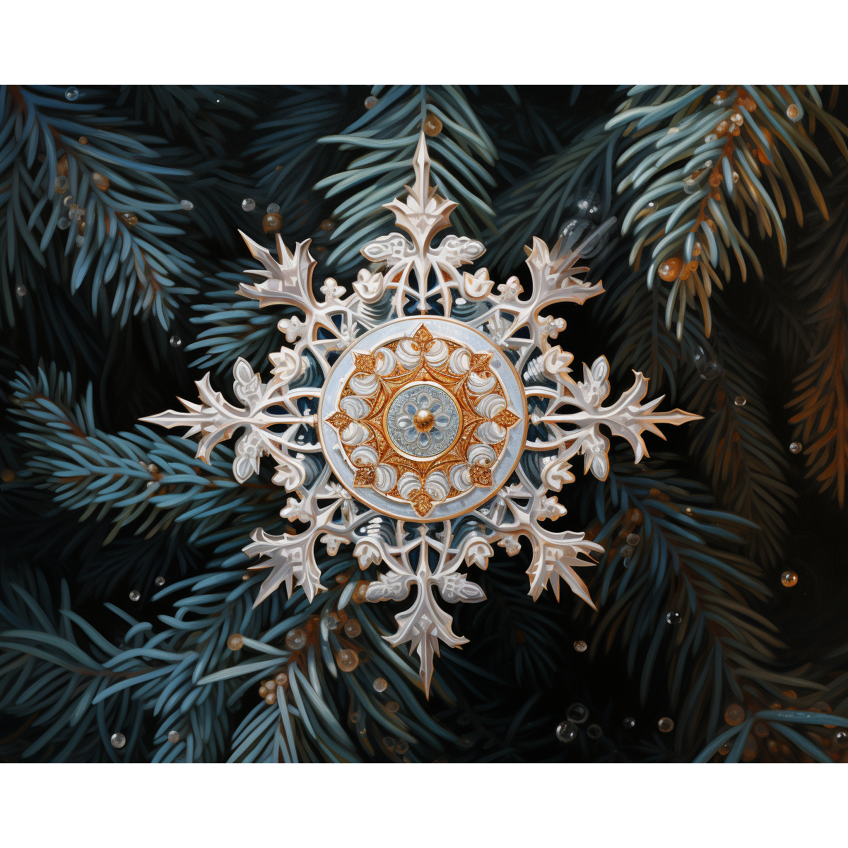 Glitzernder Frost Ornament