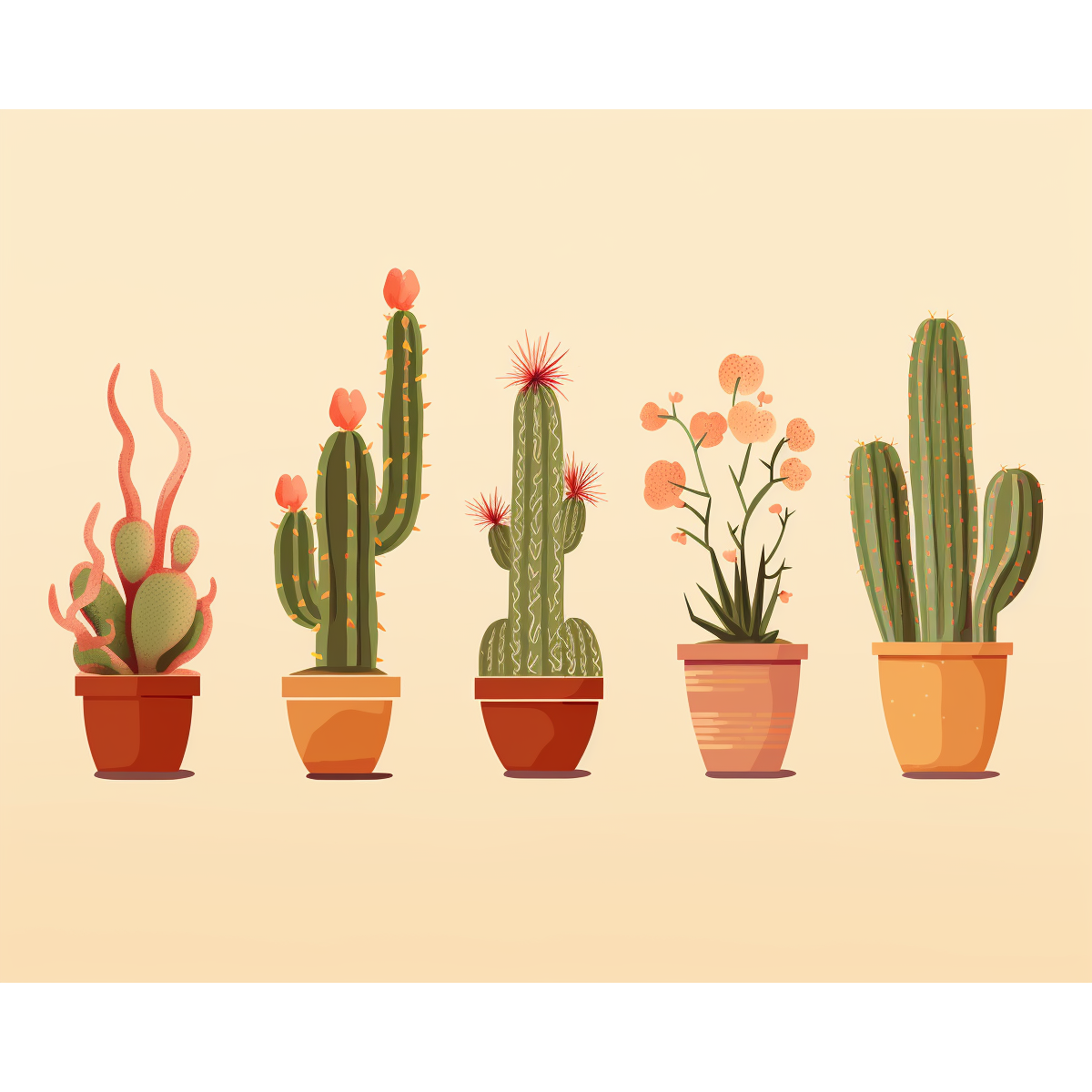 Minimalistischer Kaktus