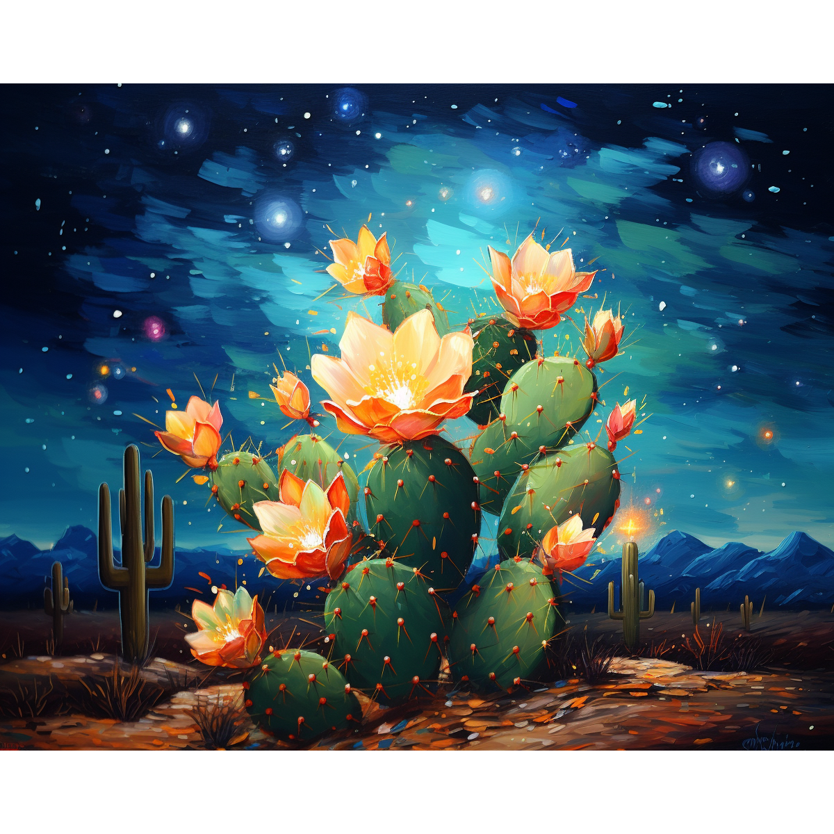 Sternförmige Kaktusblüte